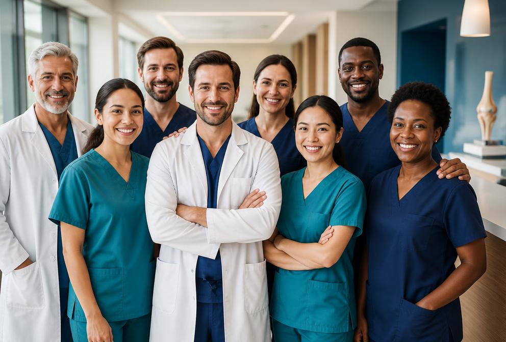 Equipe médica da Bionicenter em atendimento humanizado